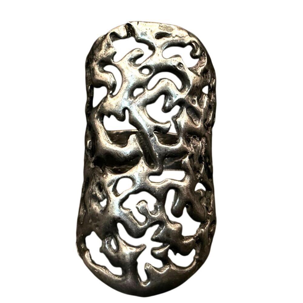 Vintage Artisan Sterling Silver Statement Ring
